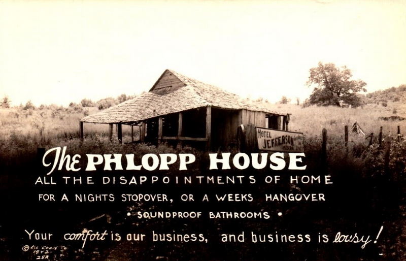 The Phlopp House (Hotel Jefferson) - Vintage Postcard (newer photo)